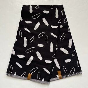 Black and White Patterned Cotton Fabric